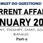 Current Affairs Questions for JANUARY 2020 | PART-2 | G.K. | XAT, IIFT, TISS, CMAT, Bank RBI Grade B