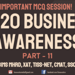 Business Awareness 2020 MCQs | Part-11 | TISSMAT, JBIMS MHRD, TISSNET, IIFT, XAT, CMAT, RBI Grade B, Bank
