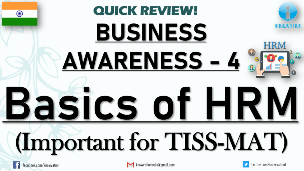 Basics of Human Resource Management | HRM for TISS-MAT & Interviews | Important domains of HRM