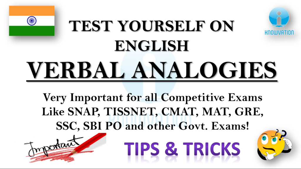 English Verbal ANALOGIES | Important Practice Questions & Tips | TISSNET, CMAT, MAT, SSC, Bank exams
