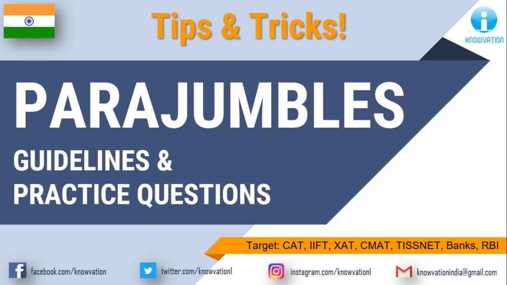 Para-Jumbles | Guidelines & Practice Questions | Approach & Tips | CAT, XAT, IIFT. CMAT, TISS & Banks