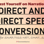 Direct & Indirect Speech Conversion | Narration MCQ | Grammar | SNAP, TISSNET, CMAT, XAT