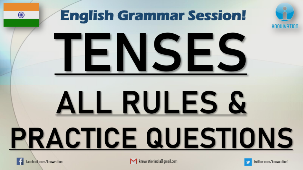Tenses in English Grammar | Rules, Examples, Explanation, MCQs | Learn & Practice 12 types of Tenses