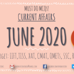 Current Affairs Questions for JUNE 2020 | PART-1 | G.K | XAT, IIFT, TISS, CMAT, Bank, RBI Grade B