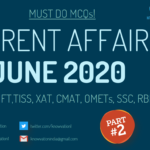 Current Affairs Questions for JUNE 2020 | PART-2 | G.K | XAT, IIFT, TISS, CMAT, Bank, RBI Grade B