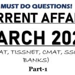 Current Affairs Questions for MARCH 2020 | PART-1 | G.K | XAT, IIFT, TISS, CMAT, Bank RBI Grade B