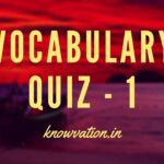 English Vocabulary Quiz – 1