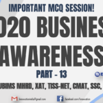 Business Awareness 2020 | MCQs | Part-13 | TISSMAT, JBIMS MHRD, TISSNET, IIFT, XAT, CMAT, RBI Grade B