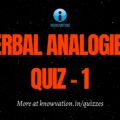 Verbal Analogies Quiz – 1