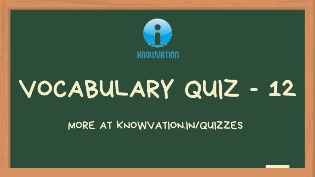 English Vocabulary Quiz – 12