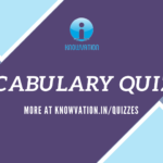 English Vocabulary Quiz – 8