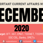 Current Affairs Questions for DECEMBER 2020 | PART-2 | G.K MCQs | XAT, IIFT, TISS, CMAT, Banks, RBI