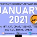 Current Affairs Questions for JANUARY 2021 | PART-2 | G.K MCQs | XAT, IIFT, TISS, CMAT, Banks, RBI