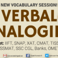 VERBAL ANALOGIES | Part-3 | Vocabulary | New Practice MCQs | IIFT, SNAP, TISSNET, IIFT, CMAT, Banks