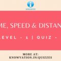 Time, Speed & Distance Level-1 Quiz-1