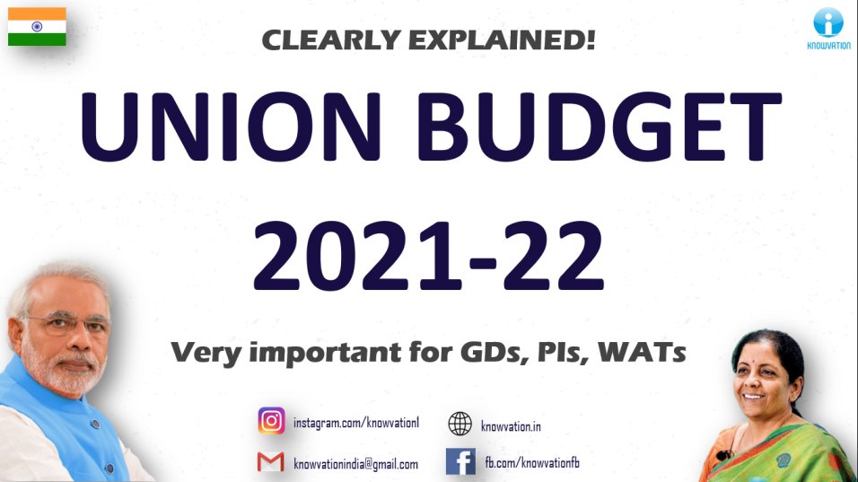 Union Budget 2021-22 | Clearly Explained | Important for GDs, PIs & WATs | CAT, XAT, CMAT, TISSNET