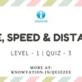 Time, Speed & Distance Level-1 Quiz-3